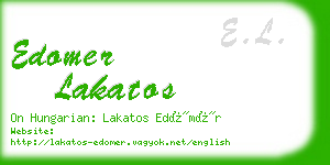 edomer lakatos business card